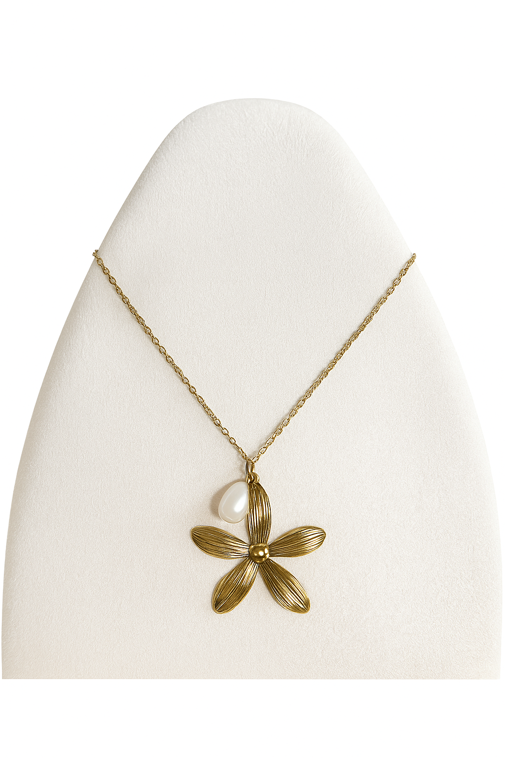 Collar acero dorado