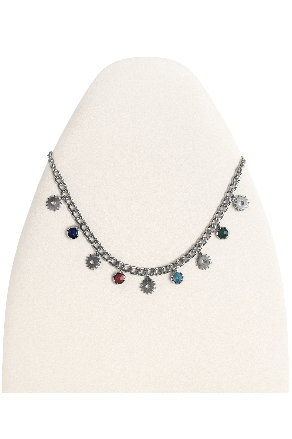 Collar de acero plata