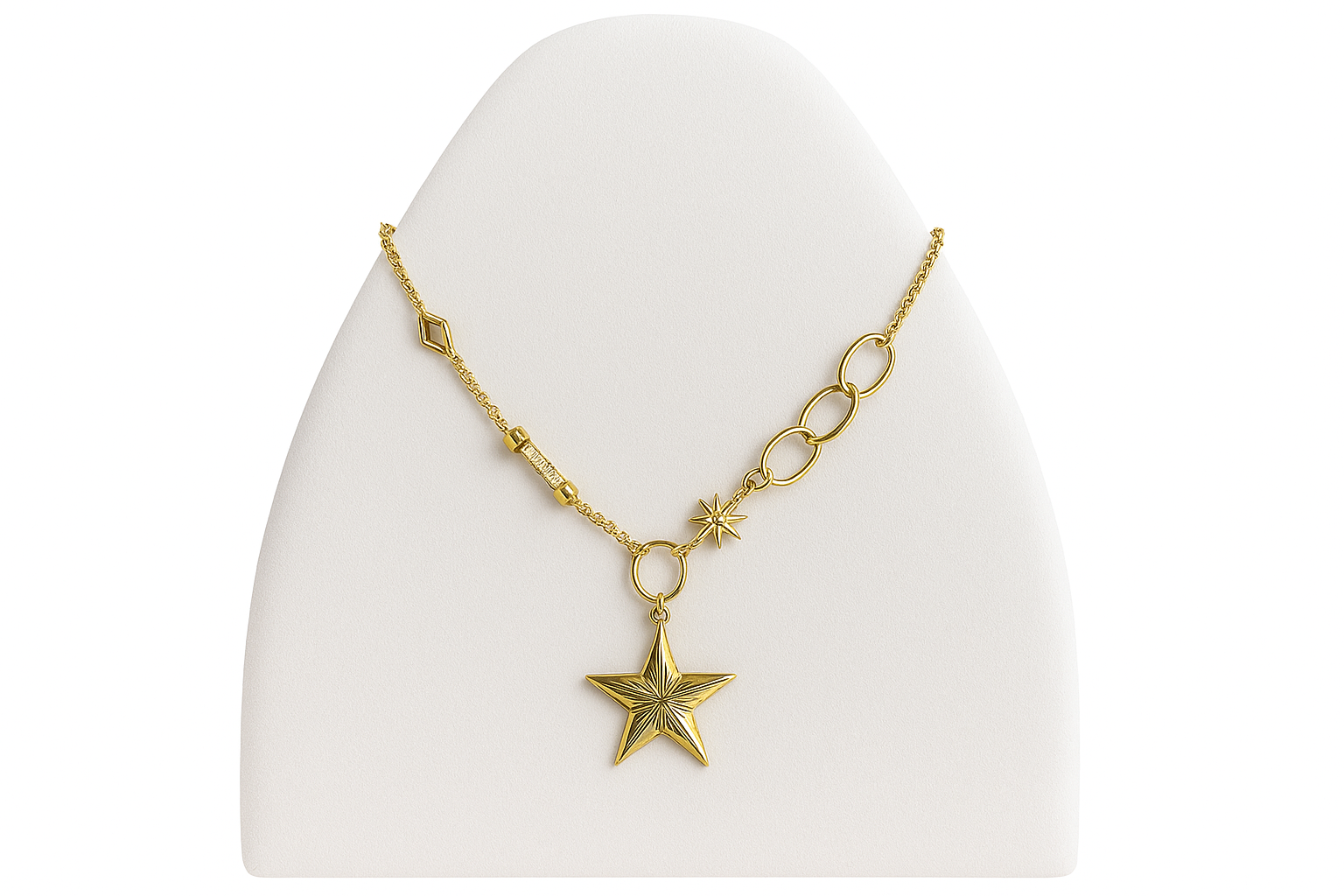 Collar Dorado Estrella & Encanto Geométrico