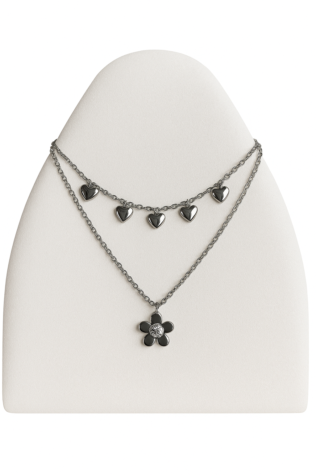 Collar de acero plata
